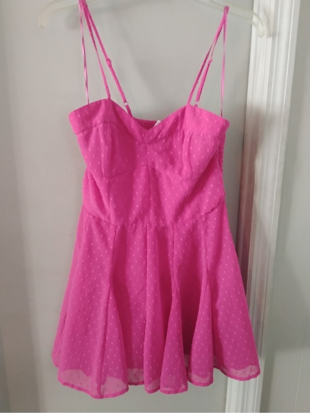 Japan Pink Spaghetti Strap Mini Dress Size S